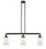 Franklin Restoration Three Light Island Pendant in Matte Black (405|213BKG181)