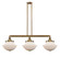 Franklin Restoration Three Light Island Pendant in Brushed Brass (405|213BBG541)