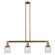 Franklin Restoration Three Light Island Pendant in Brushed Brass (405|213BBG52)