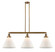 Franklin Restoration Three Light Island Pendant in Brushed Brass (405|213BBG41L)