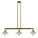 Franklin Restoration Three Light Island Pendant in Brushed Brass (405|213BBG2)
