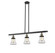 Franklin Restoration Three Light Island Pendant in Black Antique Brass (405|213BABG192)