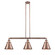Franklin Restoration Three Light Island Pendant in Antique Copper (405|213ACM13AC)