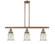 Franklin Restoration Three Light Island Pendant in Antique Copper (405|213ACG184)