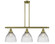 Franklin Restoration Three Light Island Pendant in Antique Brass (405|213ABG222)