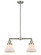 Franklin Restoration Two Light Island Pendant in Brushed Satin Nickel (405|209SNG41)