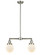 Franklin Restoration Two Light Island Pendant in Brushed Satin Nickel (405|209SNG2016)