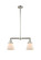 Franklin Restoration Two Light Island Pendant in Polished Nickel (405|209PNG61)