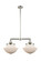 Franklin Restoration Two Light Island Pendant in Polished Nickel (405|209PNG541)
