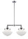 Franklin Restoration Two Light Island Pendant in Polished Chrome (405|209PCG541)