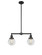 Franklin Restoration Two Light Island Pendant in Matte Black (405|209BKG2026)