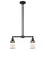 Franklin Restoration Two Light Island Pendant in Matte Black (405|209BKG181S)