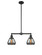 Franklin Restoration Two Light Island Pendant in Matte Black (405|209BKG173)