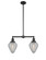 Franklin Restoration Two Light Island Pendant in Matte Black (405|209BKG165)