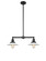 Franklin Restoration Two Light Island Pendant in Matte Black (405|209BKG1)