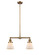 Franklin Restoration Two Light Island Pendant in Brushed Brass (405|209BBG61)