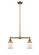 Franklin Restoration Two Light Island Pendant in Brushed Brass (405|209BBG181S)
