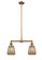 Franklin Restoration Two Light Island Pendant in Brushed Brass (405|209BBG146)
