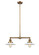 Franklin Restoration Two Light Island Pendant in Brushed Brass (405|209BBG1)