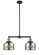Franklin Restoration Two Light Island Pendant in Black Antique Brass (405|209BABG78)