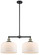 Franklin Restoration Two Light Island Pendant in Black Antique Brass (405|209BABG71L)