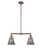 Franklin Restoration Two Light Island Pendant in Antique Copper (405|209ACG63)