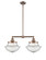 Franklin Restoration Two Light Island Pendant in Antique Copper (405|209ACG544)