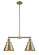 Franklin Restoration Two Light Island Pendant in Antique Brass (405|209ABM13AB)