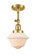 Franklin Restoration One Light Semi-Flush Mount in Satin Gold (405|201FSGG531)