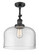 Franklin Restoration One Light Semi-Flush Mount in Matte Black (405|201FBKG72L)