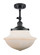 Franklin Restoration One Light Semi-Flush Mount in Matte Black (405|201FBKG541)