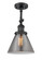Franklin Restoration One Light Semi-Flush Mount in Matte Black (405|201FBKG43)
