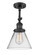 Franklin Restoration One Light Semi-Flush Mount in Matte Black (405|201FBKG42)