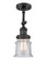 Franklin Restoration One Light Semi-Flush Mount in Matte Black (405|201FBKG184S)
