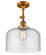 Franklin Restoration LED Semi-Flush Mount in Brushed Brass (405|201FBBG74LLED)