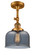 Franklin Restoration One Light Semi-Flush Mount in Brushed Brass (405|201FBBG73)