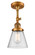 Franklin Restoration One Light Semi-Flush Mount in Brushed Brass (405|201FBBG64)