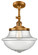 Franklin Restoration One Light Semi-Flush Mount in Brushed Brass (405|201FBBG544)