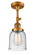 Franklin Restoration One Light Semi-Flush Mount in Brushed Brass (405|201FBBG54)