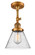 Franklin Restoration One Light Semi-Flush Mount in Brushed Brass (405|201FBBG44)