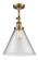 Franklin Restoration One Light Semi-Flush Mount in Brushed Brass (405|201FBBG42L)