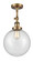Franklin Restoration One Light Semi-Flush Mount in Brushed Brass (405|201FBBG20410)
