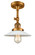 Franklin Restoration One Light Semi-Flush Mount in Brushed Brass (405|201FBBG1)