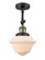 Franklin Restoration One Light Semi-Flush Mount in Black Antique Brass (405|201FBABG531)