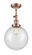 Franklin Restoration One Light Semi-Flush Mount in Antique Copper (405|201FACG20410)