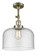 Franklin Restoration One Light Semi-Flush Mount in Antique Brass (405|201FABG74L)