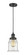 Franklin Restoration One Light Mini Pendant in Matte Black (405|201CBKG182)