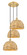 Ballston Three Light Pendant in Satin Gold (405|113B3PSGRBD12NAT)