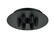 Custom Cord Six Light Multi Port Canopy in Matte Black (405|106BK)