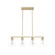 Van Nuys Four Light Linear Chandelier in Alturas Gold (47|48037)